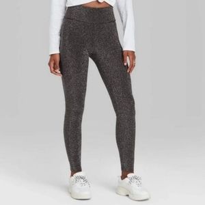 Wild fable Black/silver leggings Small